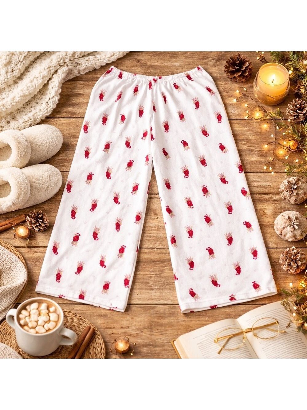 Hollister Super Soft Lightweight Juniors Christmas Bunny Pajama Pants Medium - Picture 1 of 9